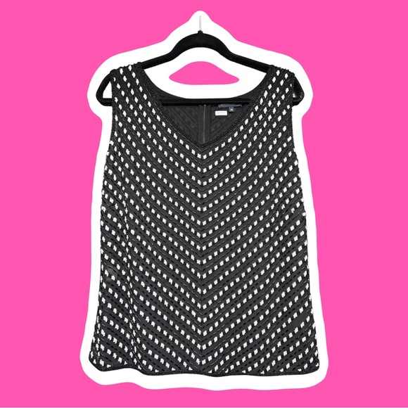 LUISIA SPAGNOLI Silk and Beaded Tank Top LIKE NEW - Picture 1 of 4